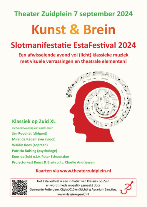 poster slotmanifestatie Estafestival Kunst en Brein 2024